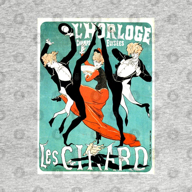 Retro poster - pub - vintage - Les cirard - The clock - Champs Elysées by Labonneepoque